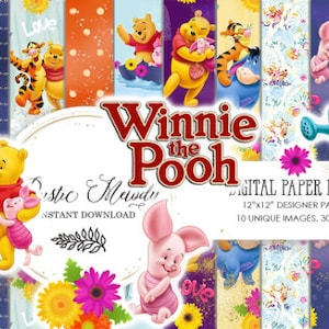 Carta Winnie-the-Pooh Carta Winnie-the-Pooh di alta qualità Cartamodello digitale Winnie-the-Pooh – Download istantaneo (Windows e MACOSX)