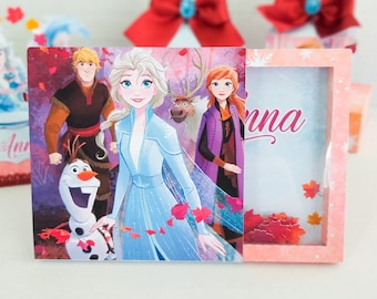 Personalized Frozen Party Favor Boxes – Birthday Decoration (Digital Download)