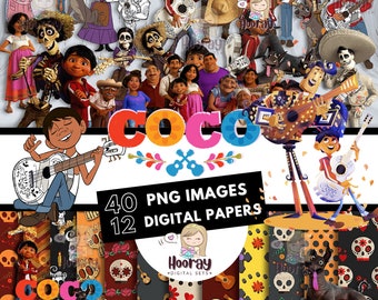 Imágenes prediseñadas de Coco, documentos digitales, fuentes (descarga digital)
