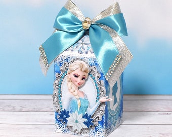 Frozen feestbedankdoosjes – gepersonaliseerde verjaardagsdecoratie (digitale download)