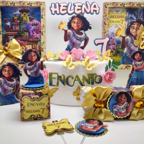 Encanto - Favors Boxes Personalized, Party Supplies Tags Digital, Cake Printable, Kit Party, Birthday Decoration