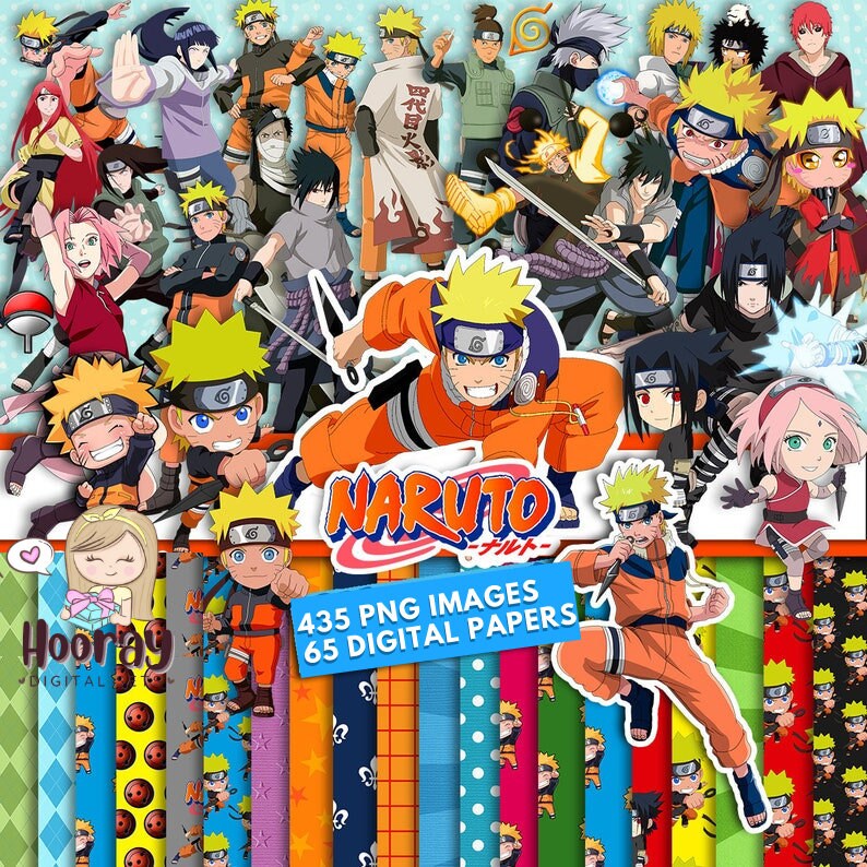 Naruto Clipart Naruto Paper Naruto Digital Paper Download Etsy Canada