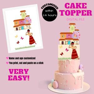 Dolores cake topper, Encanto Birthday Party, Encanto Mirabel Cake Topper, Encanto Decoration, Encanto Custom Digital File