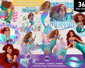 African Mermaid PNG Files, Little Mermaid 2023 PNG, African Girl Magic, African Girl Mermaid Png, Mermaid Digital Papers - Instand Download