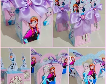 Frozen Party -  favors Boxes Personalized, Party Supplies Digital, Kit Party, Birthday Decoration - Instant Download