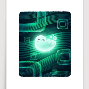 Opere d'arte fantasma / Cute Ghost Painting / Ghost Lover / Ghosthunting / Ghosties di Halloween / Ghost Friends / Happy Ghost / Ghost Print / Spirits