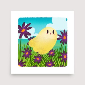 Ghost Painting | Ghost Lover | Flower Ghost | Cottagecore Artwork | Wildflower Art Print | Floral Ghost | Cute Ghost Painting | Happy Ghost