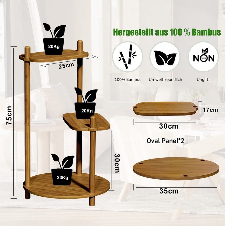 Blumenständer Holz Hoch Pflanzenständer Blumenhocker Holz Ecke