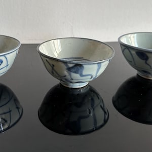 Antique Chinese blue&white Teacups Ming Dynasty Period