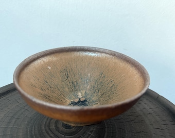 星空海景展カップ – 手作り天目茶碗 – 魏敏潔師匠 – 希少な青釉