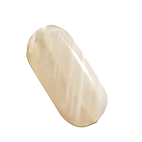 Gray White Banded Agate Rectangle 18x40mm Gemstone Focal Bead Pendant 1294