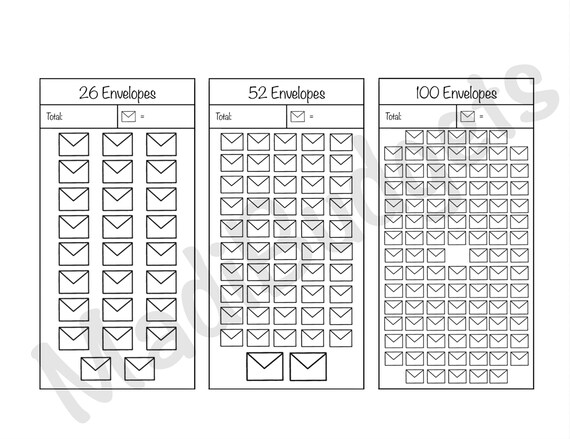 Paper 26 Mini Envelope Savings Challenge Paper & Party Supplies ...