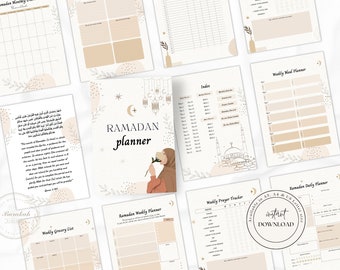 Druckbarer Ramadan-Planer, Digitaler Ramadan-Planer, Muslimischer Planer, Ramadan-Planer 2025, Ramadan-Journal