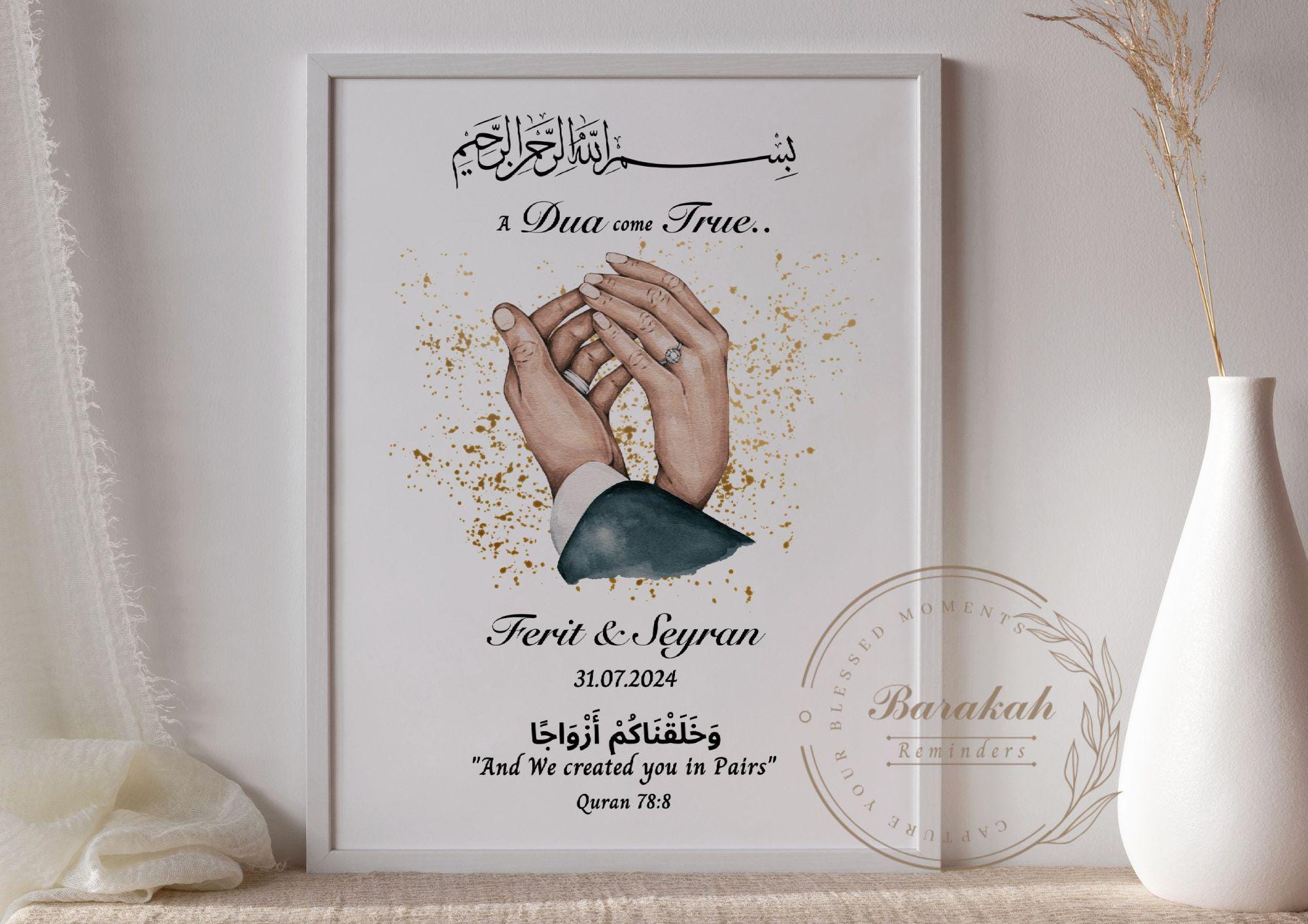 Regalos de pareja musulmana - Etsy México, image size:2000x1414