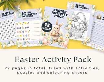 Easter Activity Pack, Printable Easter Activities, Spring Fun Prompts, Fun Activities, Instant Download