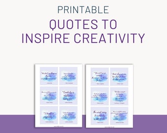 Quotes to Inspire Creativity, Creativity Quotes, Inspirational Quotes, Quote Cards, DIGITAL DOWNLOAD, Instant Download, ISCQ1