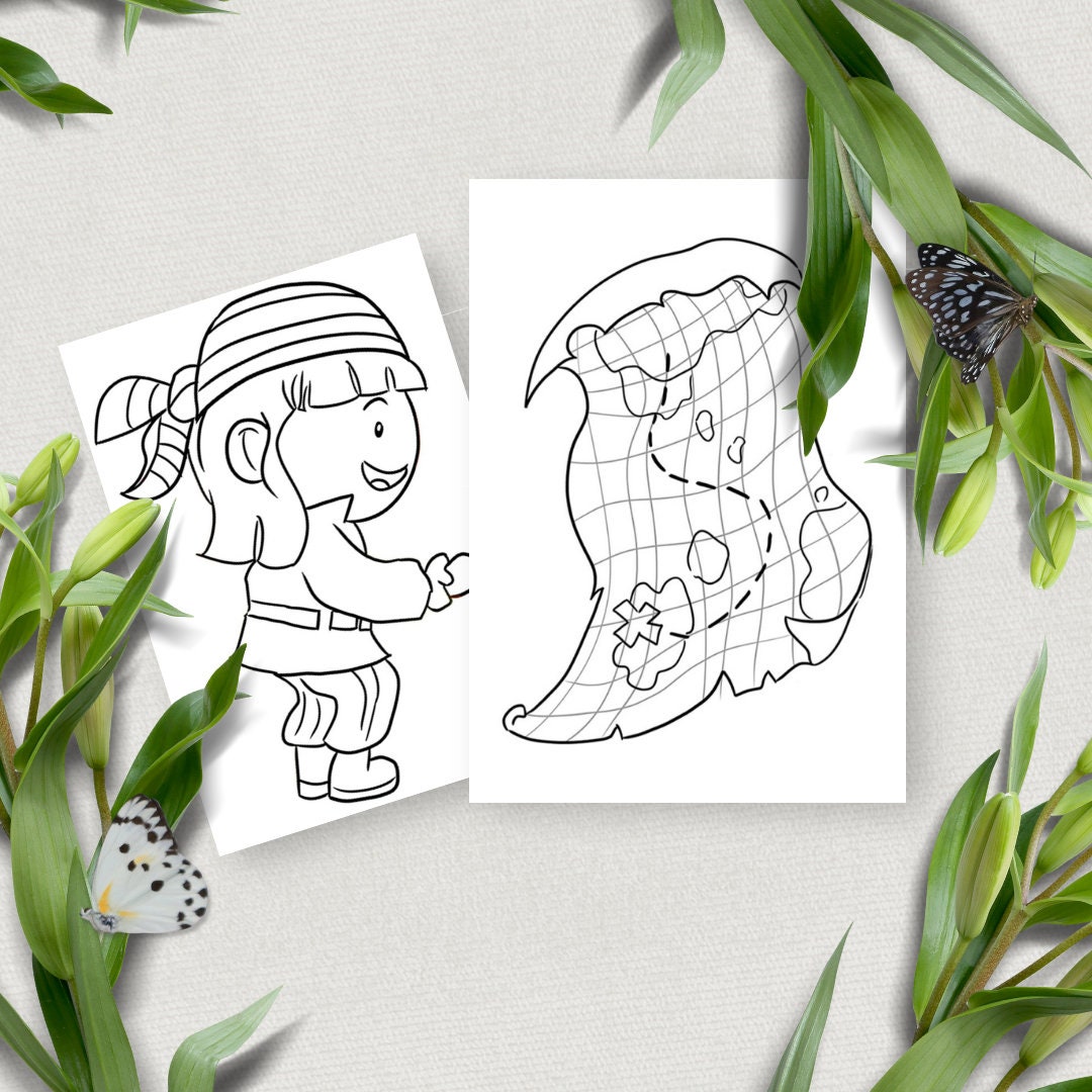 15 Pirate Colouring Sheets Vol.1, Pirate Printable, Pirate Activity ...