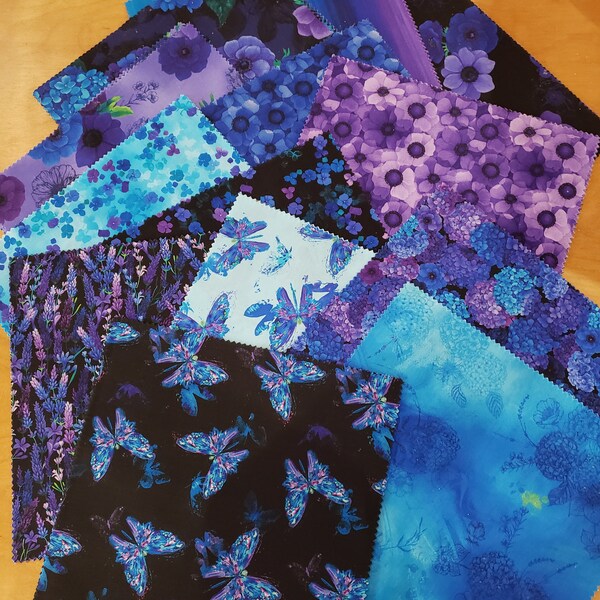 Layer Cake Curated from the Timeless Treasures Misty Collection (42 - 10" x 10" Squares)