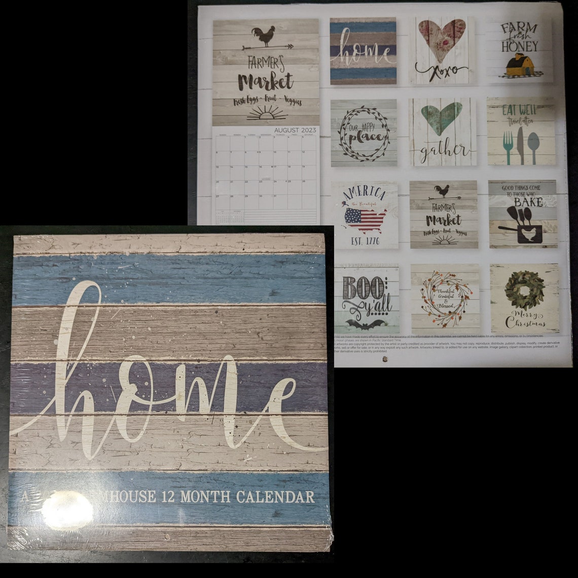 2023 Wall Calendars, Farmhouse Calendar, Farmer's Market Calendar
