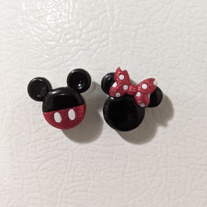 Cartoon Mouse Magnets, Mouse Magnet Set, Cute Glitter Mouse Magnets, Jeweled Mouse Magnet
