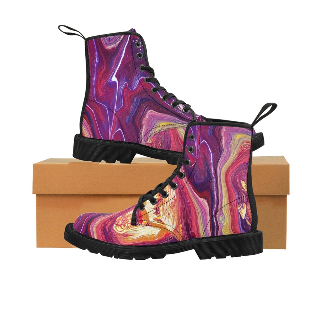 Men's Canvas Boots Etsy