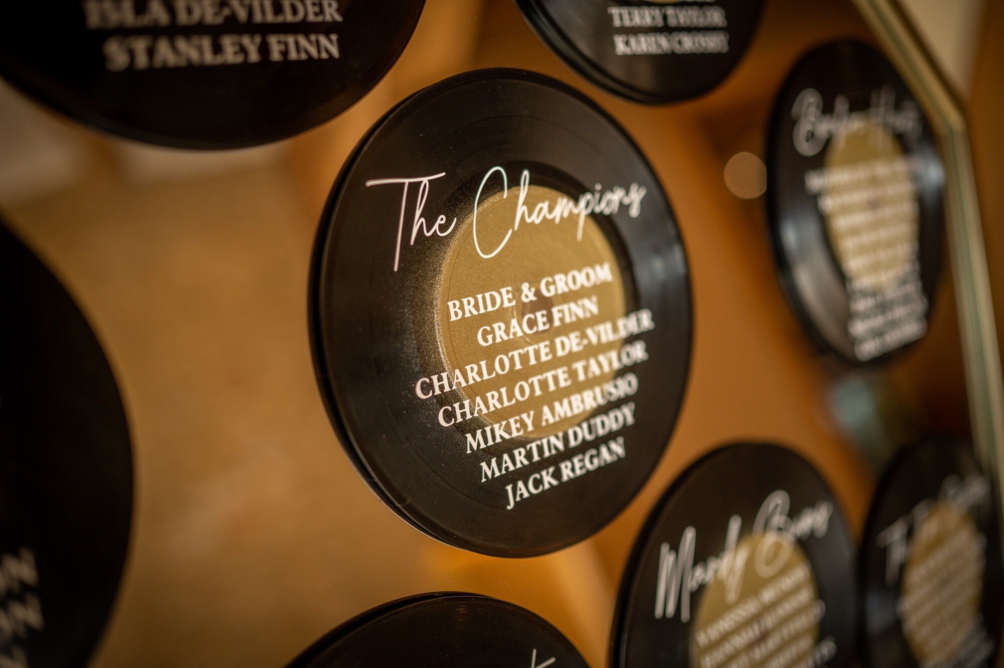 Vinyl Record Seating Plan (7-Inch or 12-Inch), Table Names, Guest Names, Personalised Any Colour