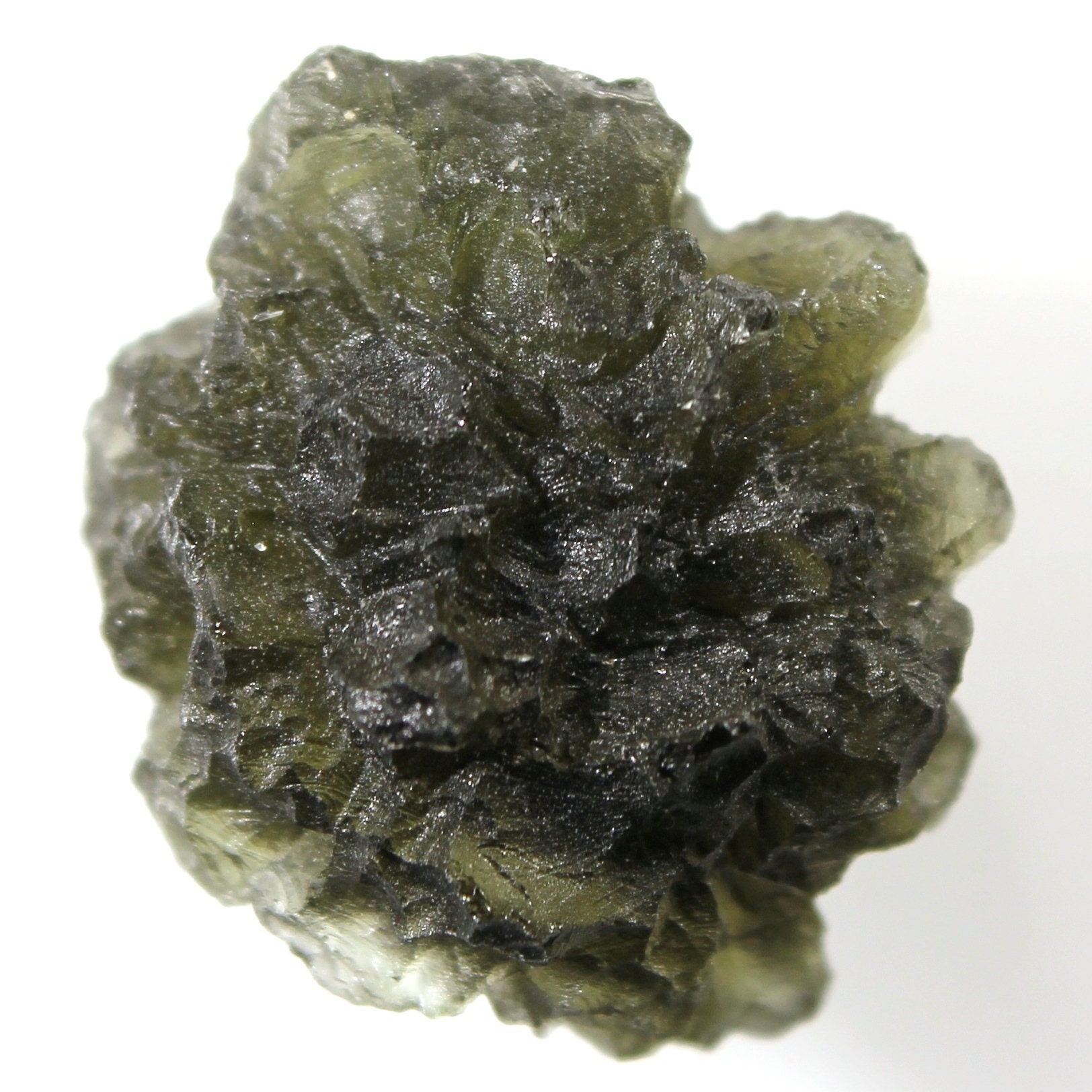 Natural Czech moldavite from locality BRUSNÁ - year 2016, 4.16 grams, 21x18x14 mm, yellowish green color, nice deep structure (code:TM 18/5)