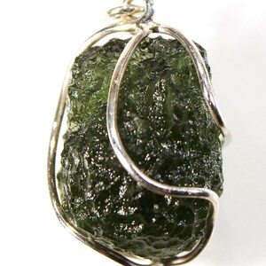 Pendant - moldavite in a silver cage, real Czech moldavite from locality &quot;CHLUM&quot;, year 2024, 2.82 grams, 15x12x11mm, yellowish green (86/54)