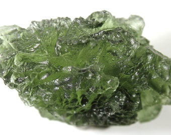 Natural Czech moldavite from BRUSNÁ - year 2020, 5.53 grams, 27x18x13 mm, nice light apple green color, nice deep structure (code:TM 31/5)