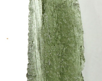 DROP ! Natural Czech moldavite from locality Chlum - year 2019, 1.33 grams, 31x9x4 mm, nice light yellowish green color (code: TM 42/5)