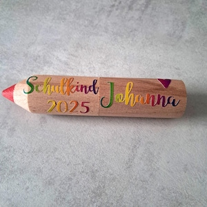 Holzstift als Gutschein / Geldgeschenk zur Einschulung