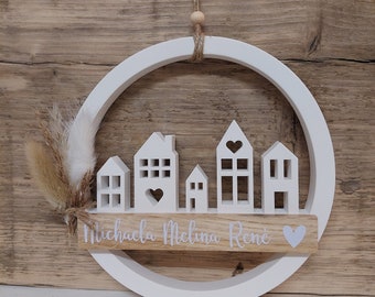 House wreath/door wreath with desired lettering