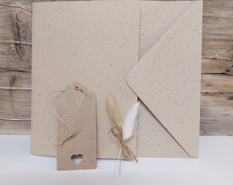 High-quality card to design yourself/gift card kraft paper | sustainable | B6 and trailer