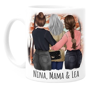 Mama 2 Töchter Tasse personalisiert - Geschenk zum Muttertag Geburtstag für die weltbeste Mama oder Tochter - Geburtstagsgeschenk Mutter