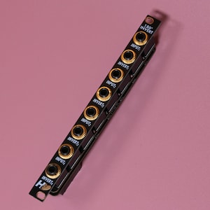 Puede incluir: Módulo negro 180° Invert con conectores de entrada dorados etiquetados como "INPUT" e "INVERT".