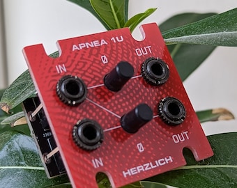 Dual Mute Switch 1U 8hp - Herzlich Apnea 1U - passive mute switch for Eurorack and modular synths