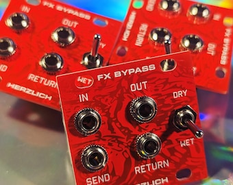 FX Bypass 1U 8HP - Herzlich Bypass - passive FX send module for modular synths, Eurorack and semi-modular