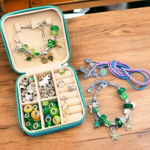 Handmade Charm Bracelet Making Kit for Boys and Girls - 66pcs Jewellery Crafting Set for Ages 6-12 - Perfect Birthday or Christmas Gift