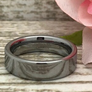 6mm Polished Tungsten Wedding Band: Comfort Fit, Scratch Resistant