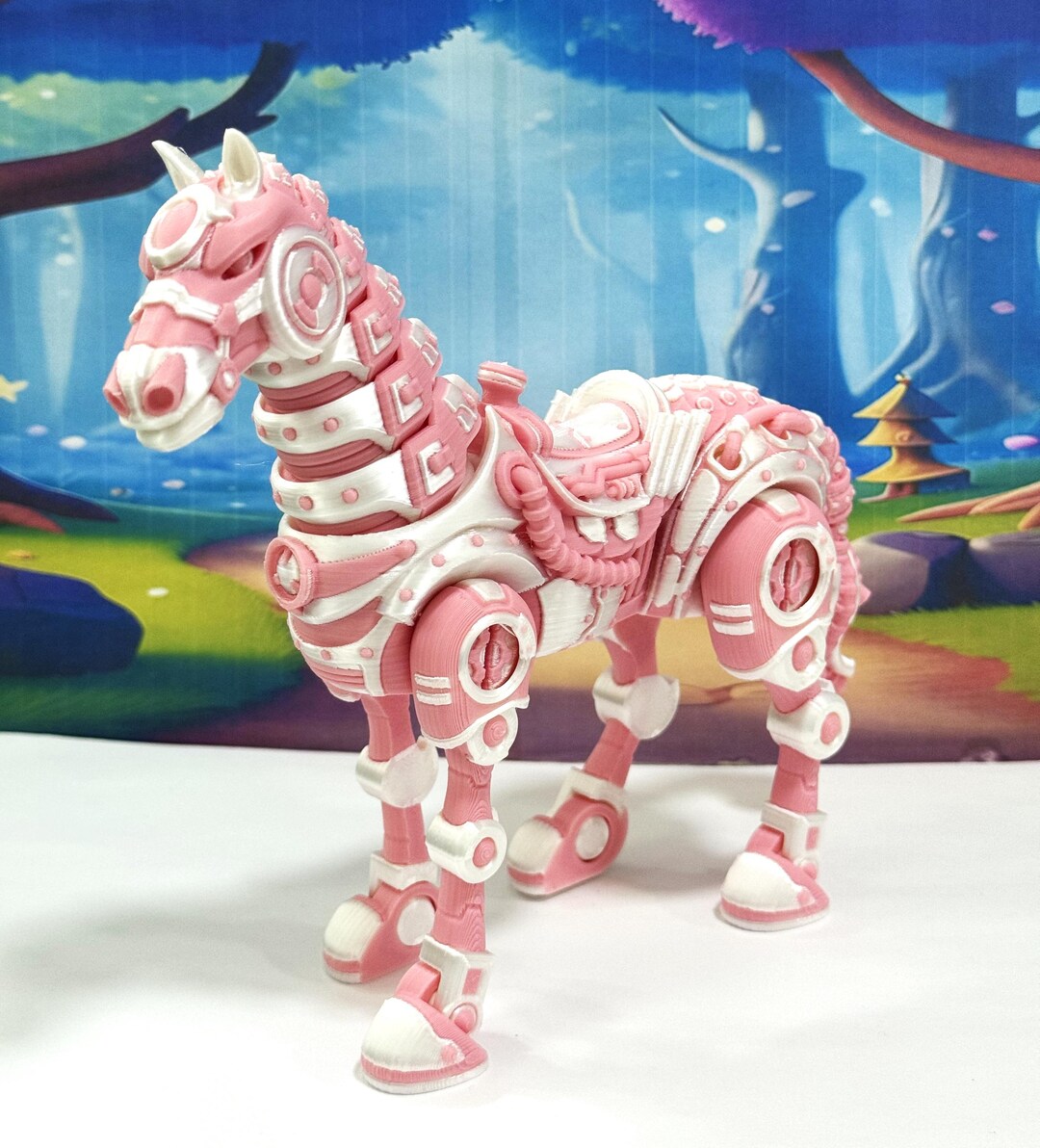 Articulated Cyber Horse Figure, 6 Inches Futuristic Poseable ...