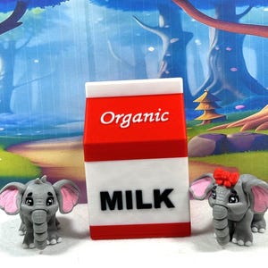 2pcs 3D Printed Baby Elephant, Articulated Fidget Baby Elephant Toy, Cute Elephant Fidget Toy Cake Topper Party Decorations