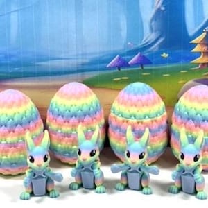 3D Printed Articulated Bunny with Egg: Easter Basket Stuffers
