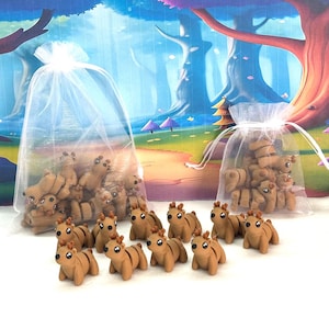 10pcs 3d Printed Christmas Reindeers, Articulated Tiny Animal Figures Christmas Ornament-AR001-BRN