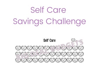 Self Care Savings Challenge | Custom Goal | A6 | Cash Budgeting