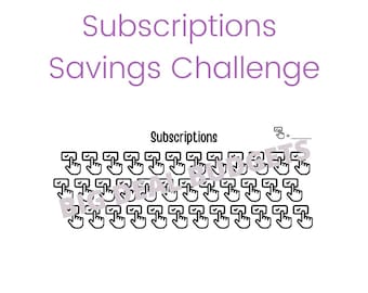 Subscriptions Savings Challenge | Custom Goal | A6 | Cash Budgeting