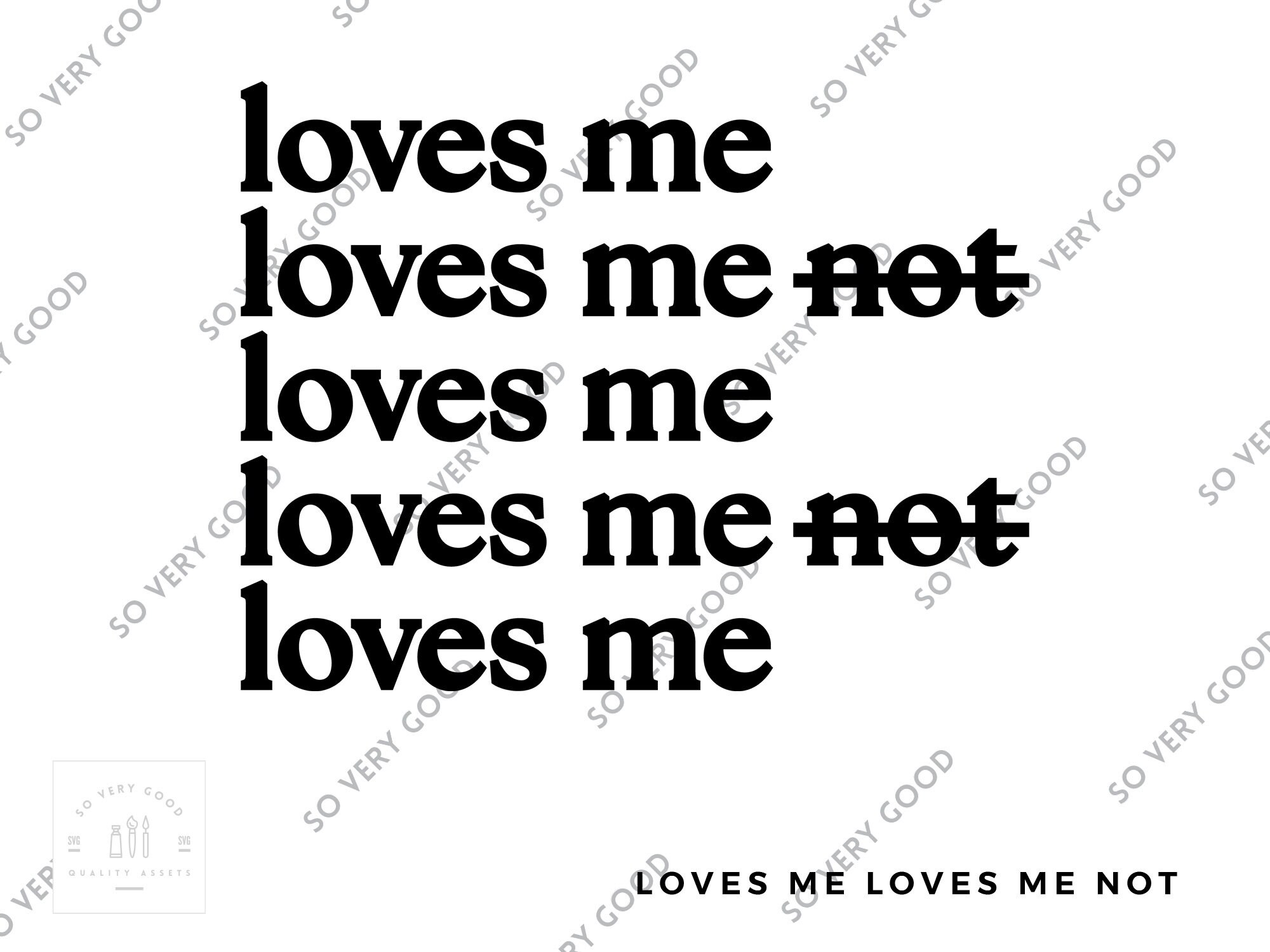 Loves Me Loves Me Not · SVG DXF PNG Jpg · Digital Download - Etsy