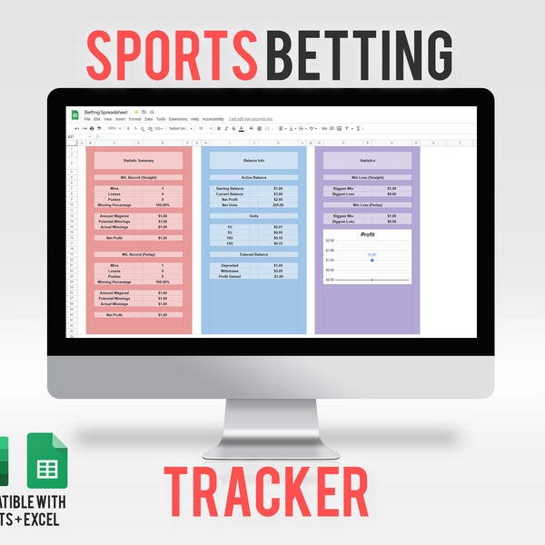 Sports Excel Spreadsheet Etsy