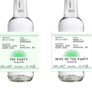 Printable Casamigos Bachelorette Tequila Label Template in Green, 50 ml, Bachelorette Bag, Mexico, Decorations, Favors, Instant Download