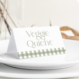 Plaats kaartsjabloon, buffetvoedselkaart, label, babyshowerdecoraties, digitale download, instant download (5622)