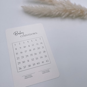Baby Countdown Karte - minimalistisch